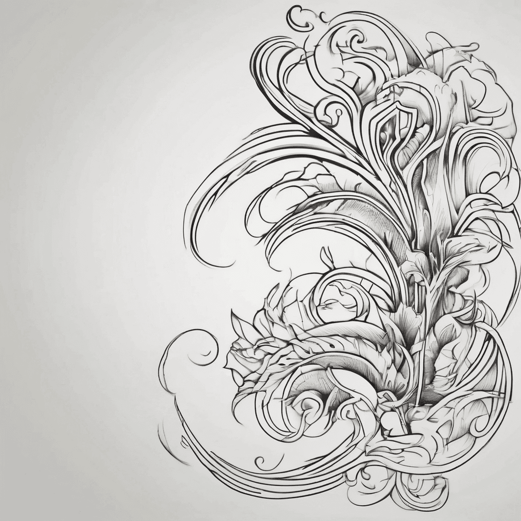 Simple slightly curved upward