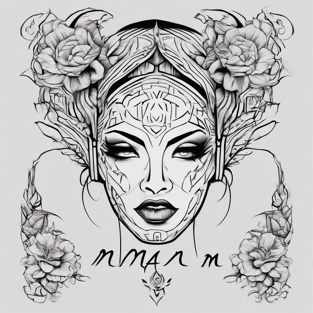 Tattoo of the word ‘mam’.
