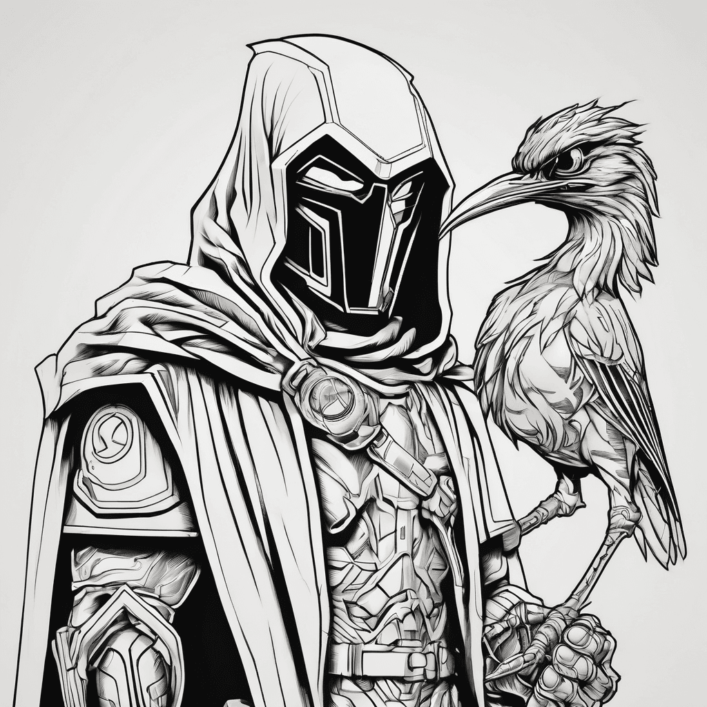 Dr doom with roadrunner with a subtle hint of pokemon