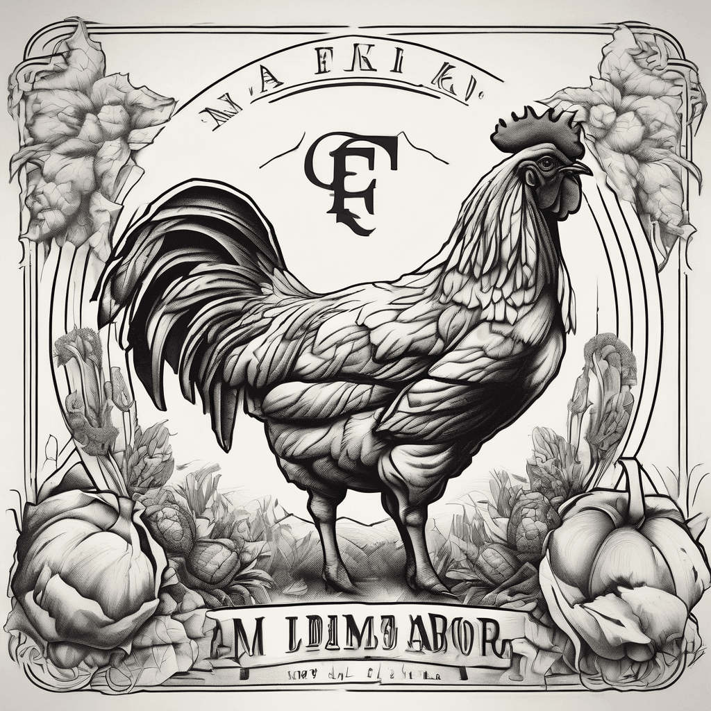 A letter stacked ASMO with a farm, agriculture, livestock logo vibe. Creating a logo for a farm. Include a chicken, gardening, blackbelly barbados sheep