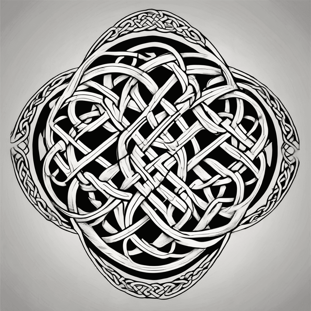Celtic knot with geometric patterns