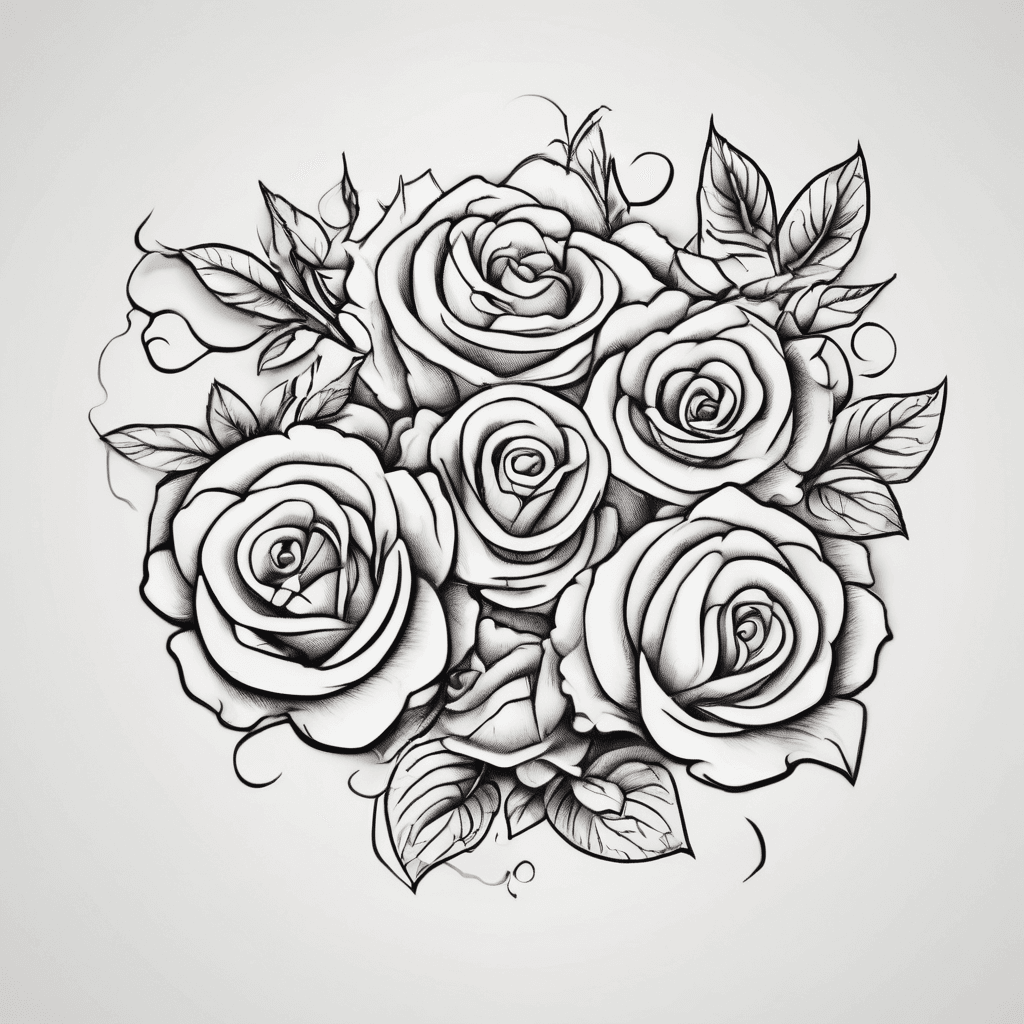 Pretty cursive of the name “Hardy” with cute roses and hearts