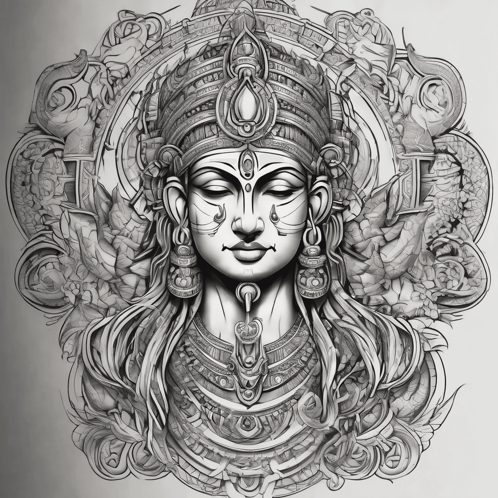 tattoo that inspire from mahabharath and need my name also in it