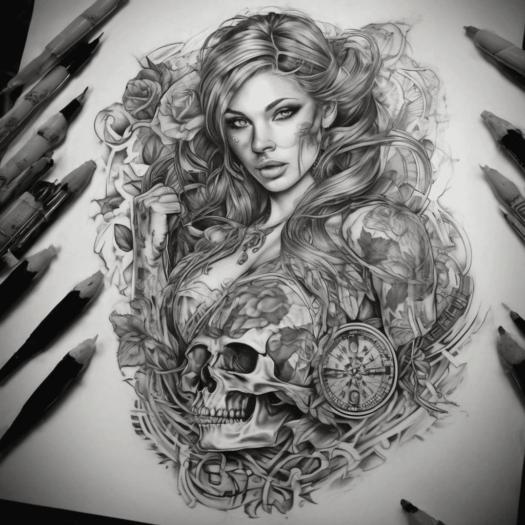 So I want it to be a 3/4 sleeve. I want it to be more of the traditional style, but be based around the idea of "putting it all on black,” like the idea in gambling, not so much because I like gambling but more from the idea of business-it takes high risk to get high reward. Let’s use the attached photo as inspiration for design.
Lets start there and see what we have