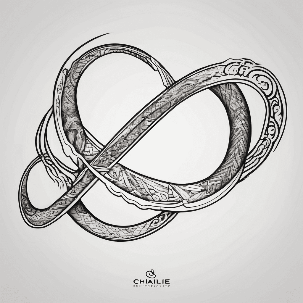Forearm infinity symbol with the name Charlie in it