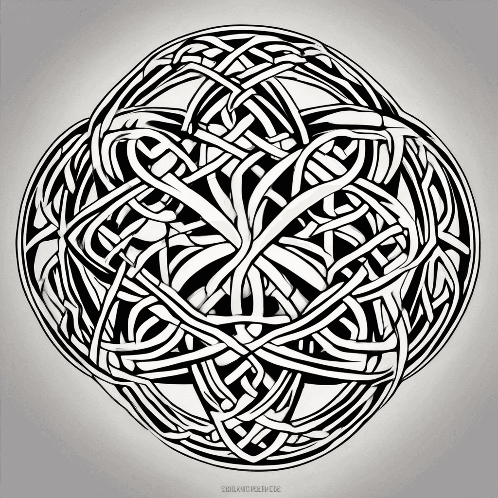 Celtic knot with geometric patterns