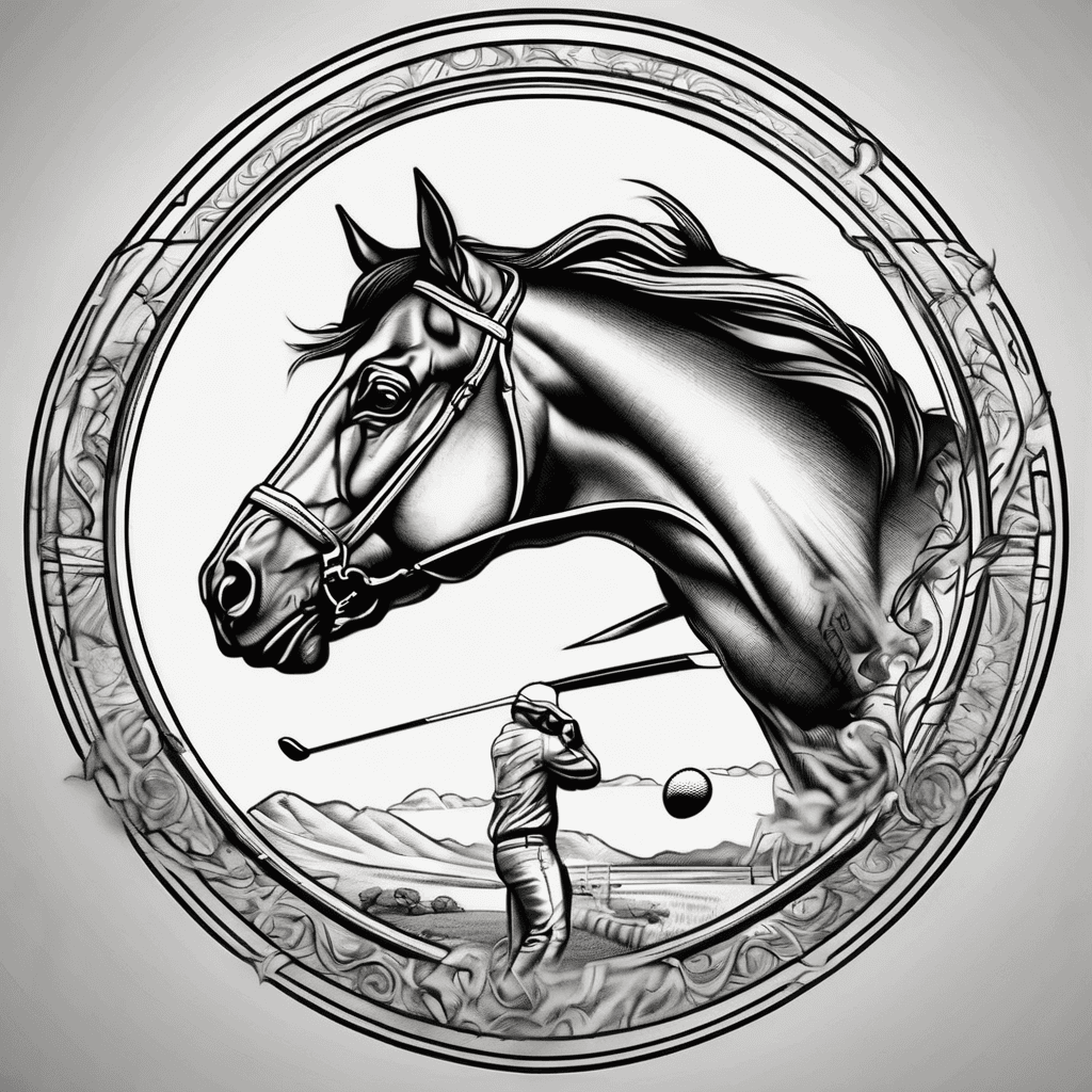 A simple tattoo for a gambler who loves his horses and golf.