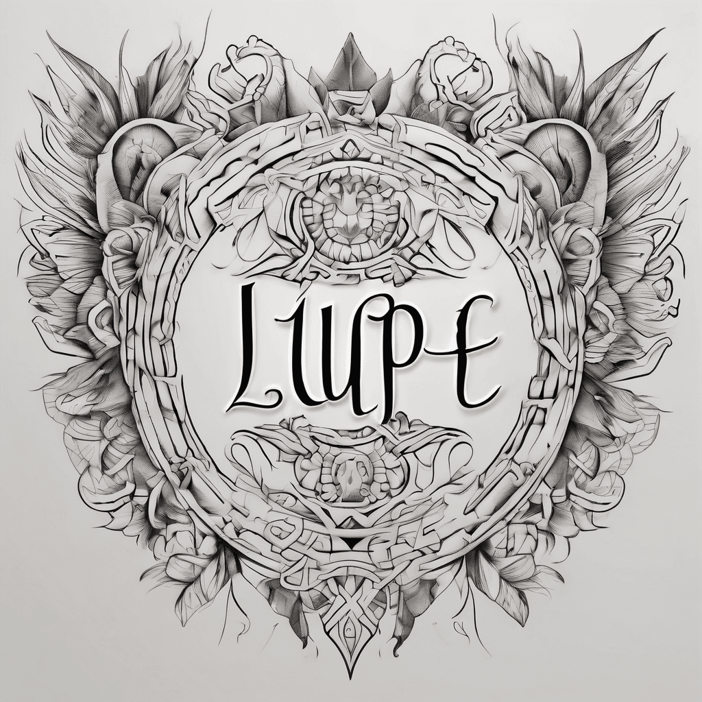 The name LUPE in elegant lettering