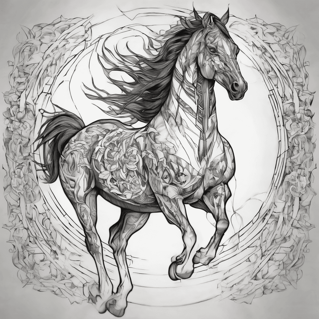 I want to get a tattoo in honor of my soon to be born son, born in the year of the fire horse. I like thin lines, geometric.