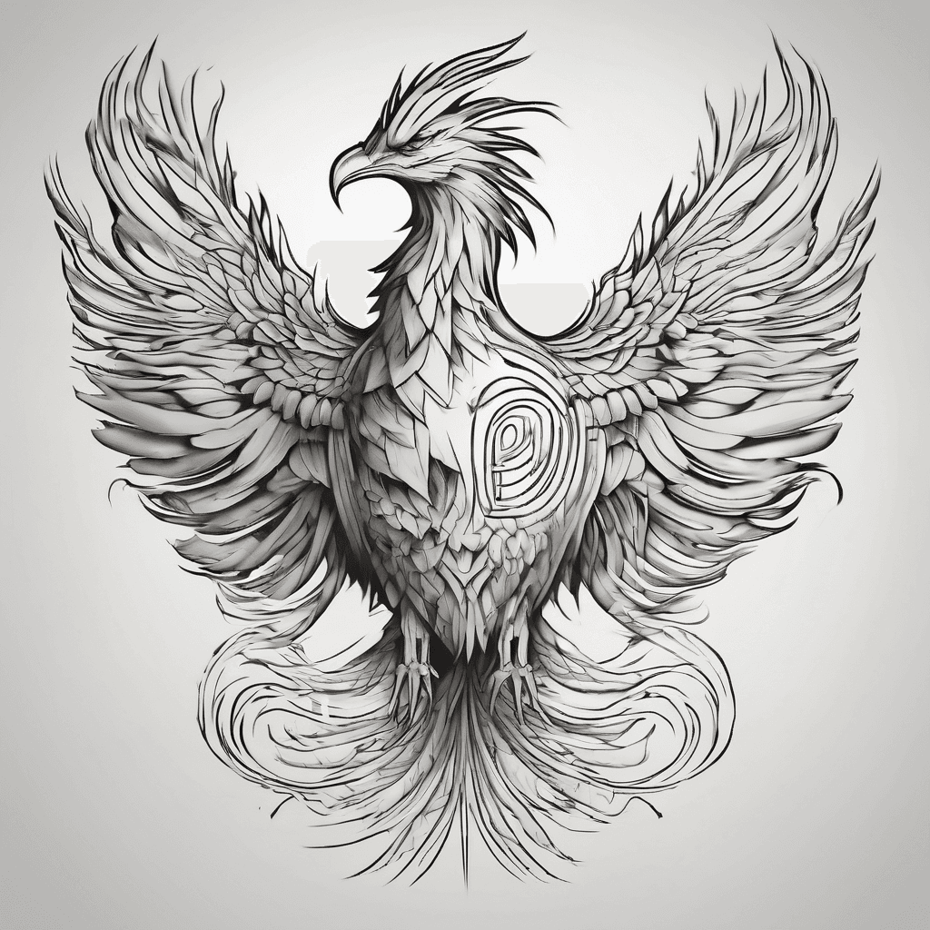 A minimalistic rising phoenix