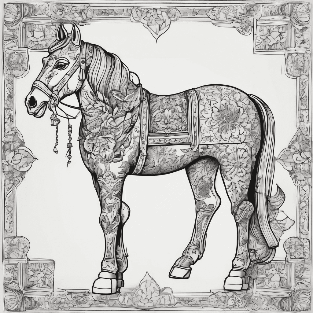 That’s too much. I want just dala horse painted with Pakistani truck art and nothing else