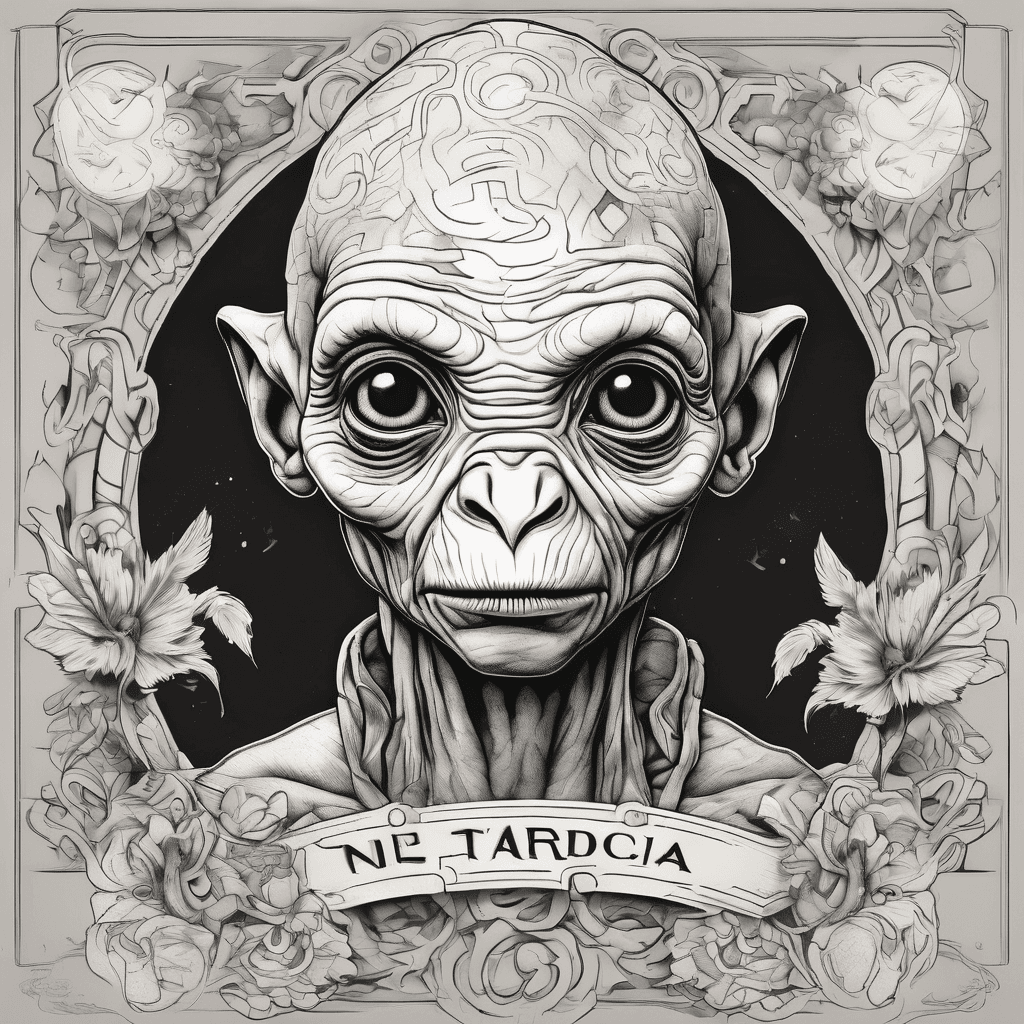 Et in Arcadia Ego surrounded and part of smoke and flame in a traditional style with roman font