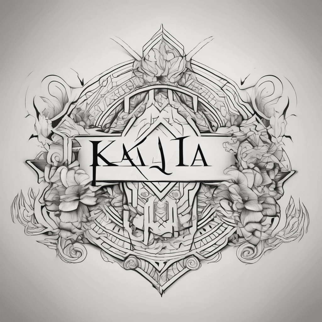 The name Kai with a minimalist design around it