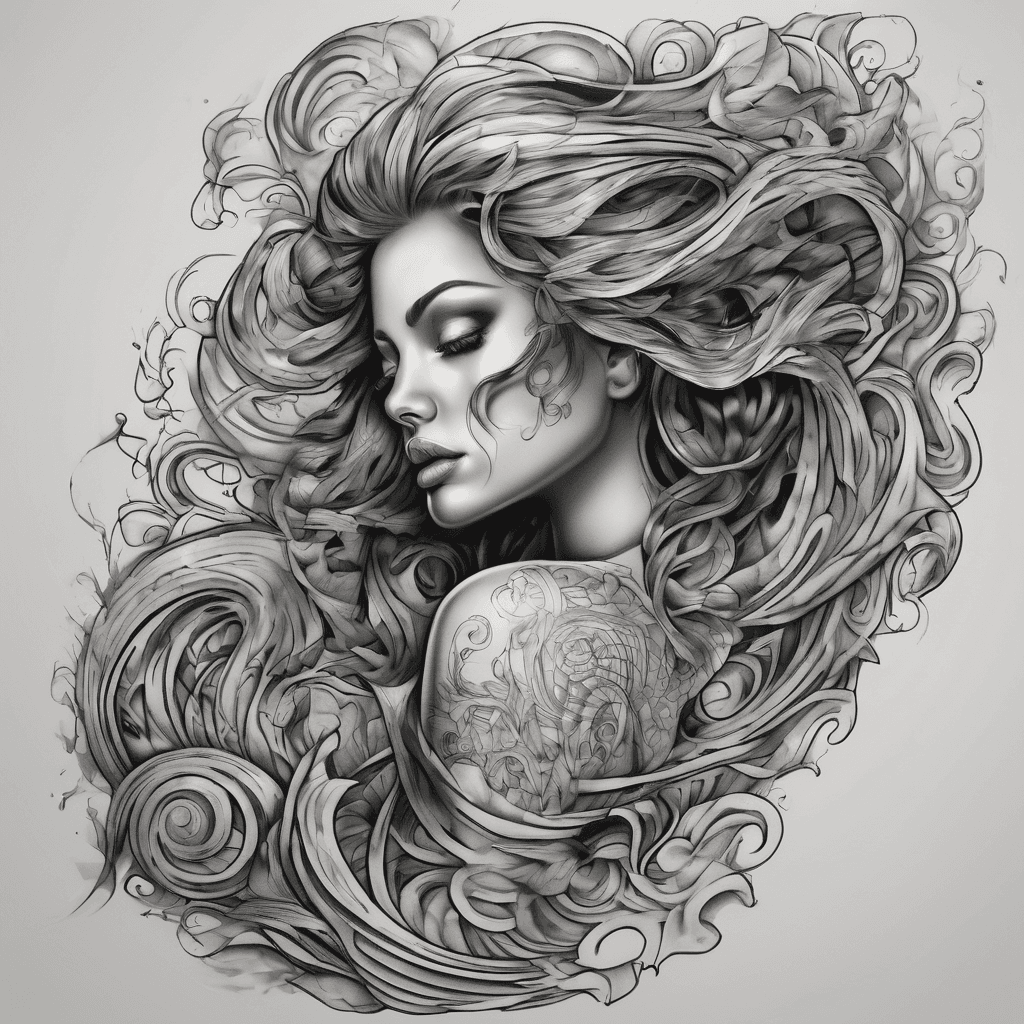 A beautiful tattoo design featuring the name "I am the Storm" in elegant lettering on the inside of upper arm in swirly I and swirly S
