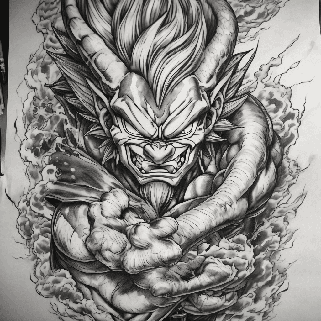 Ok so I want a full sleeve with a chest panel
The chest panel is Shennron from Dragonball Z
Then we want going down the arm anime characters. I am thinking ultra instinct Goku and ultra ego vegeta
Followed by zorro from one piece
Then demon slayer, possibly pig head character
