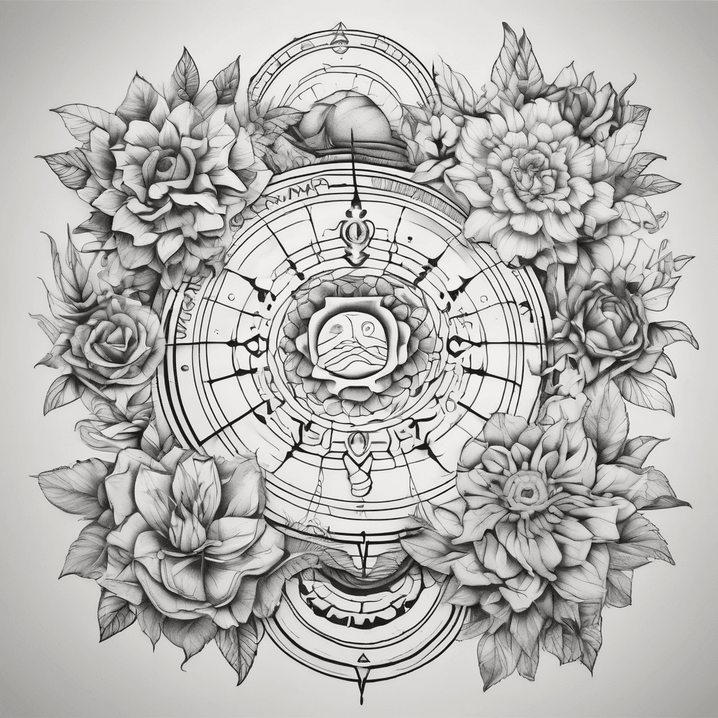 7 Chakras surrounded by a floral/nature theme