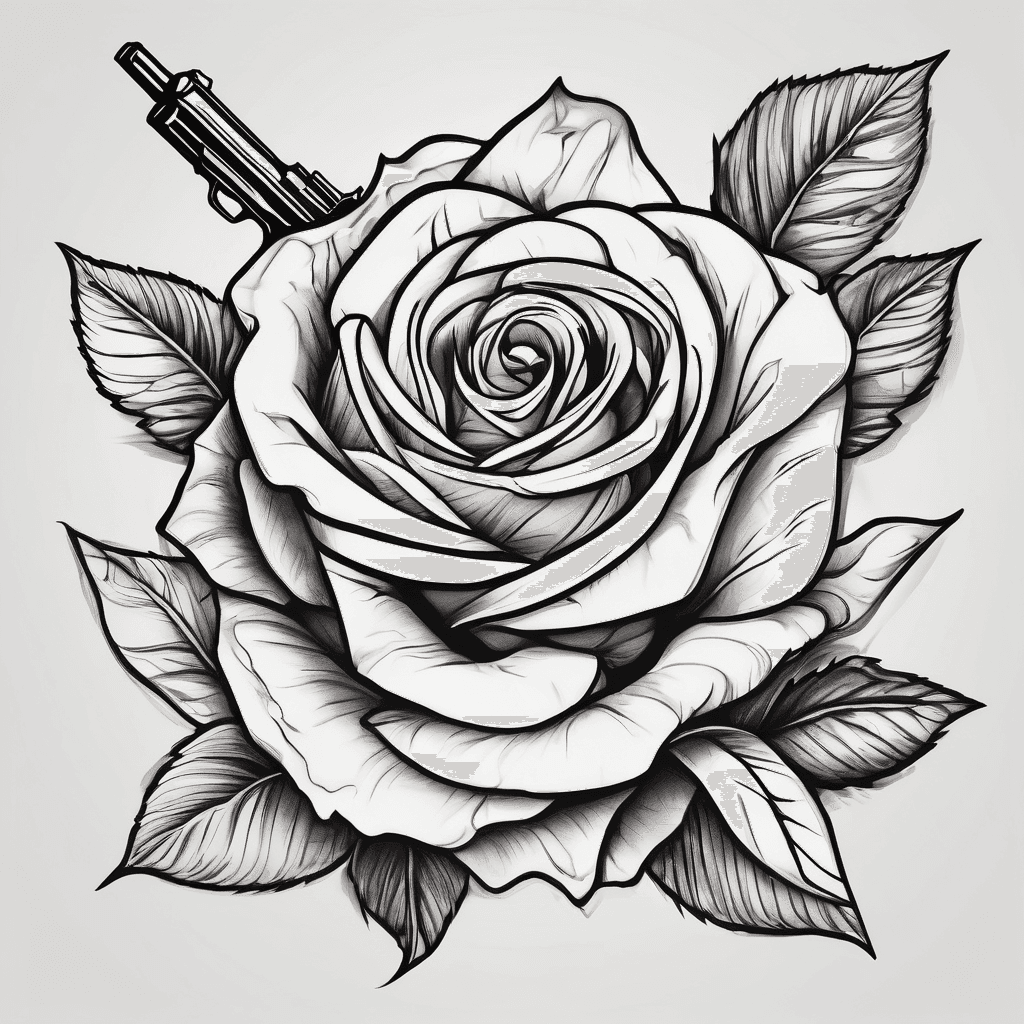 Rose and a gun