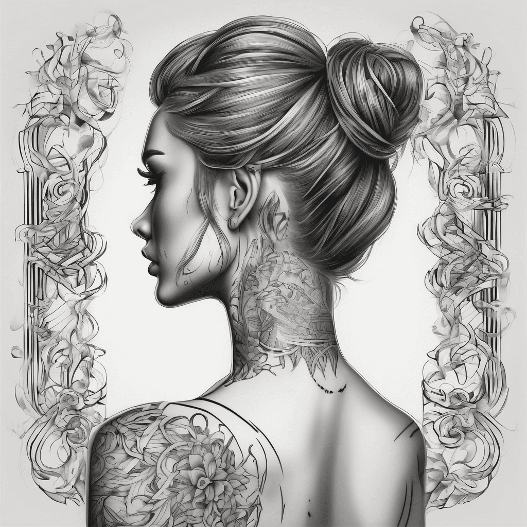 A beautiful tattoo design featuring the name "Alexa " in elegant lettering