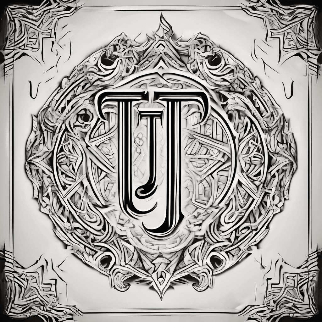 Solid tribal pattern with the Letters T, A and J