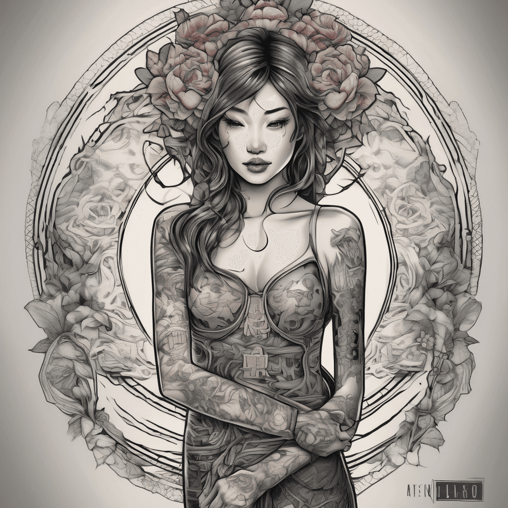 A arm sleeve using the most influential, meaningful, and powerful tarot cards involving Japanese, fine line, and traditional black and Grey with a pop of color