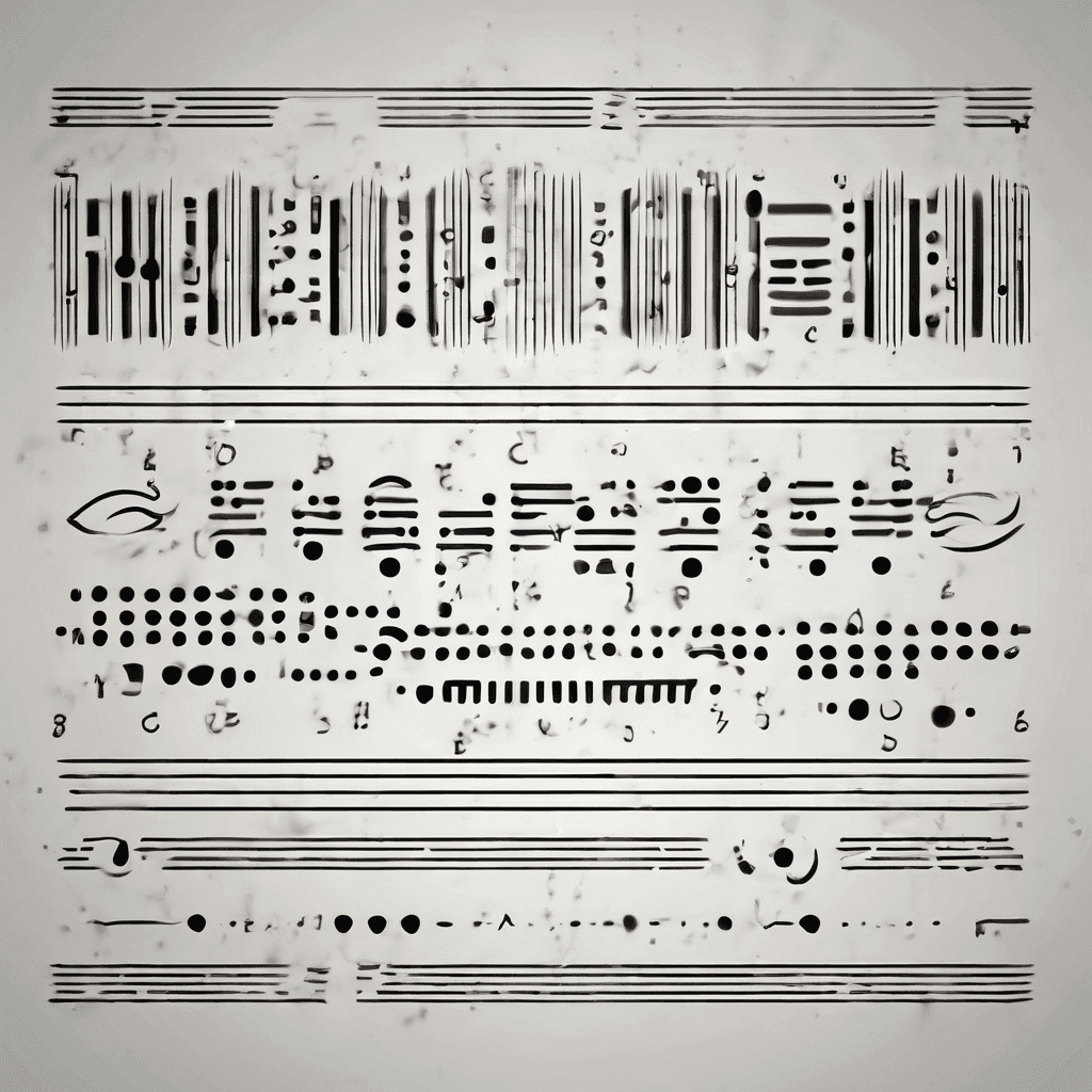 The Morse code -…—-.- in a fancy serif font with pointed swirls on either side