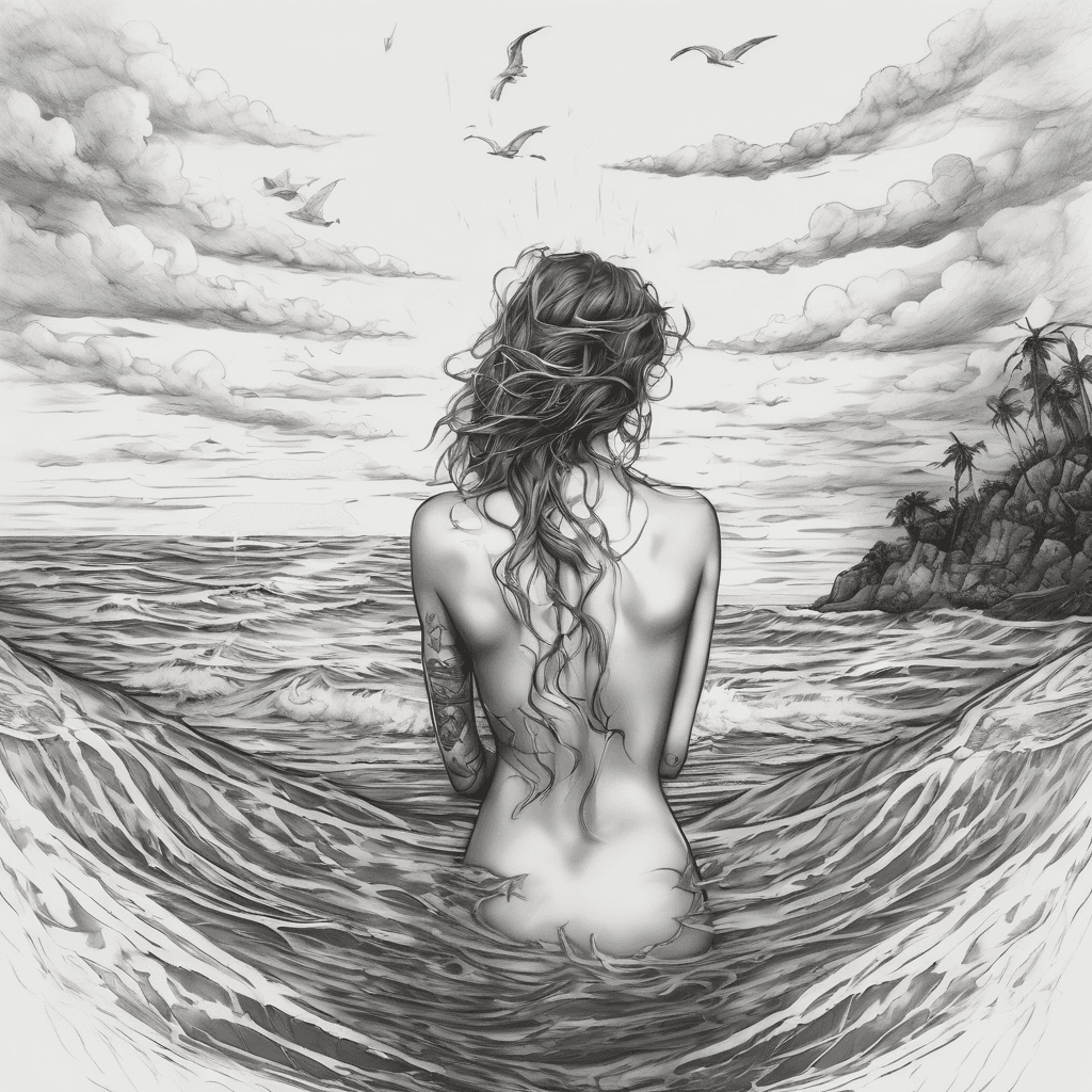 You are staring at the sky watching starts collide, if you leave when i go find me in the shallows, when the time comes on the last day, when they start to come down will you just run away? come out to the sea my love and just drown with me