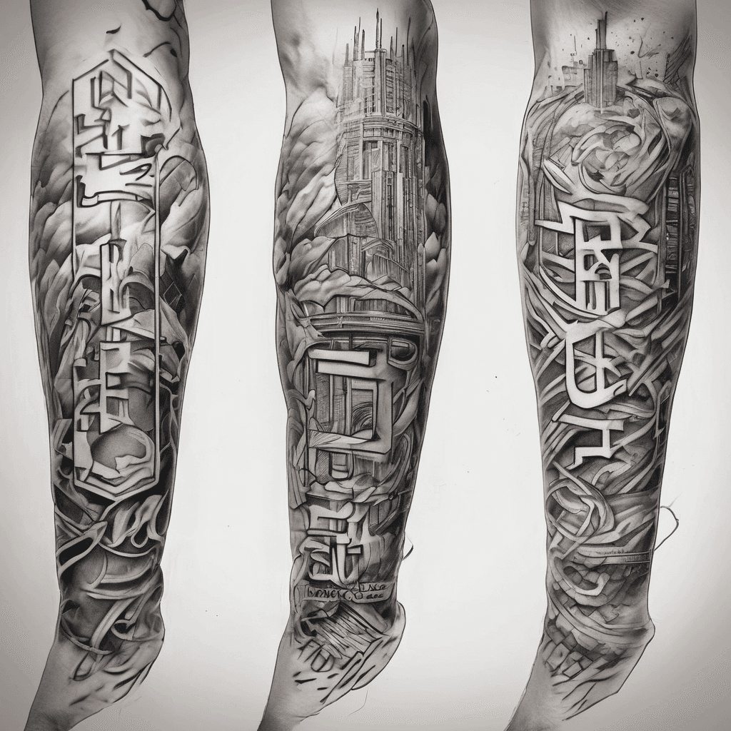 Create a realism A forearm tattoo design featuring the bold outline text "IKEE ROYAL" across the arm, with the date "06-25-24" tucked underneath, styled with soft dotwork and black shadin into the skin around the edges.