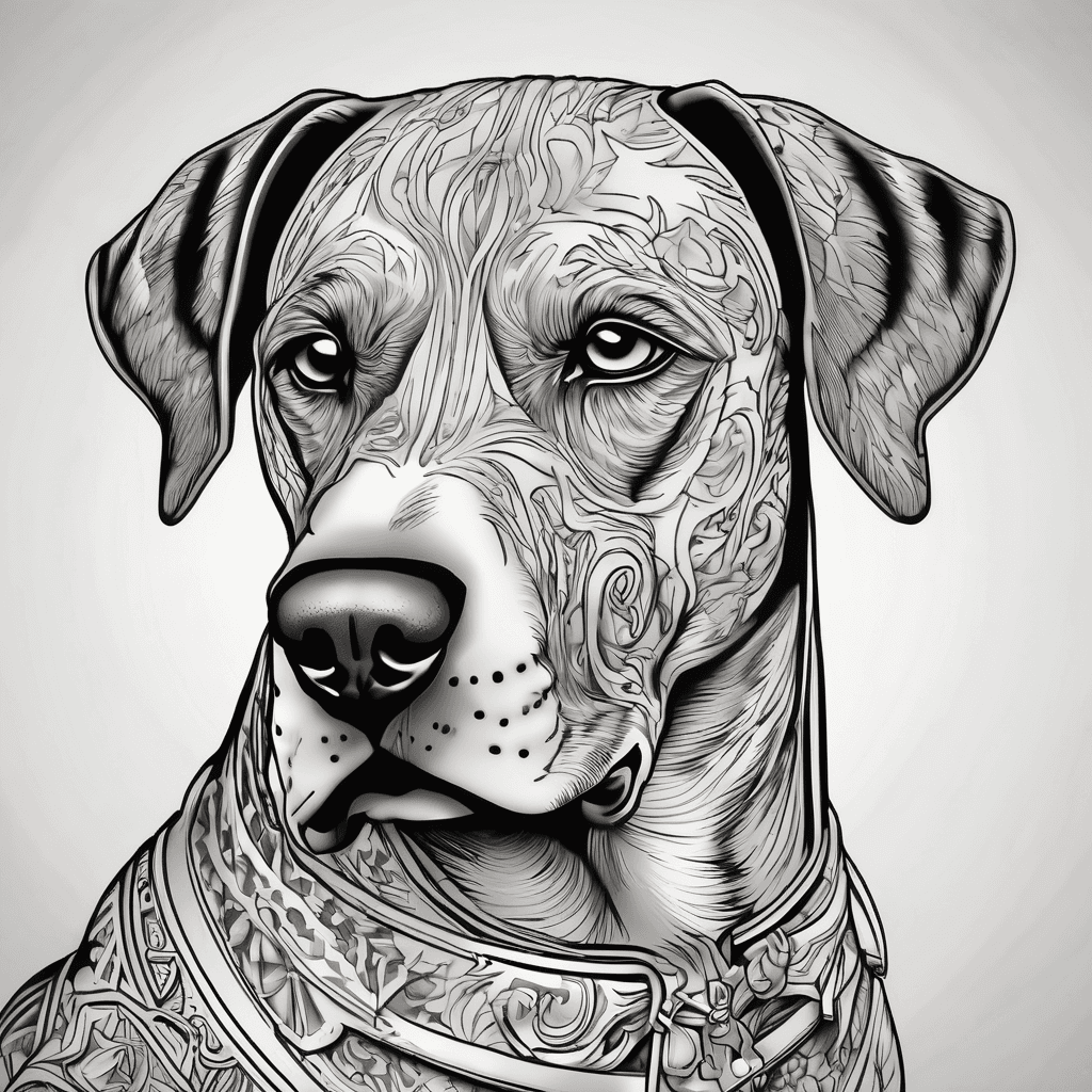 Gsp dog in a neo trad syle