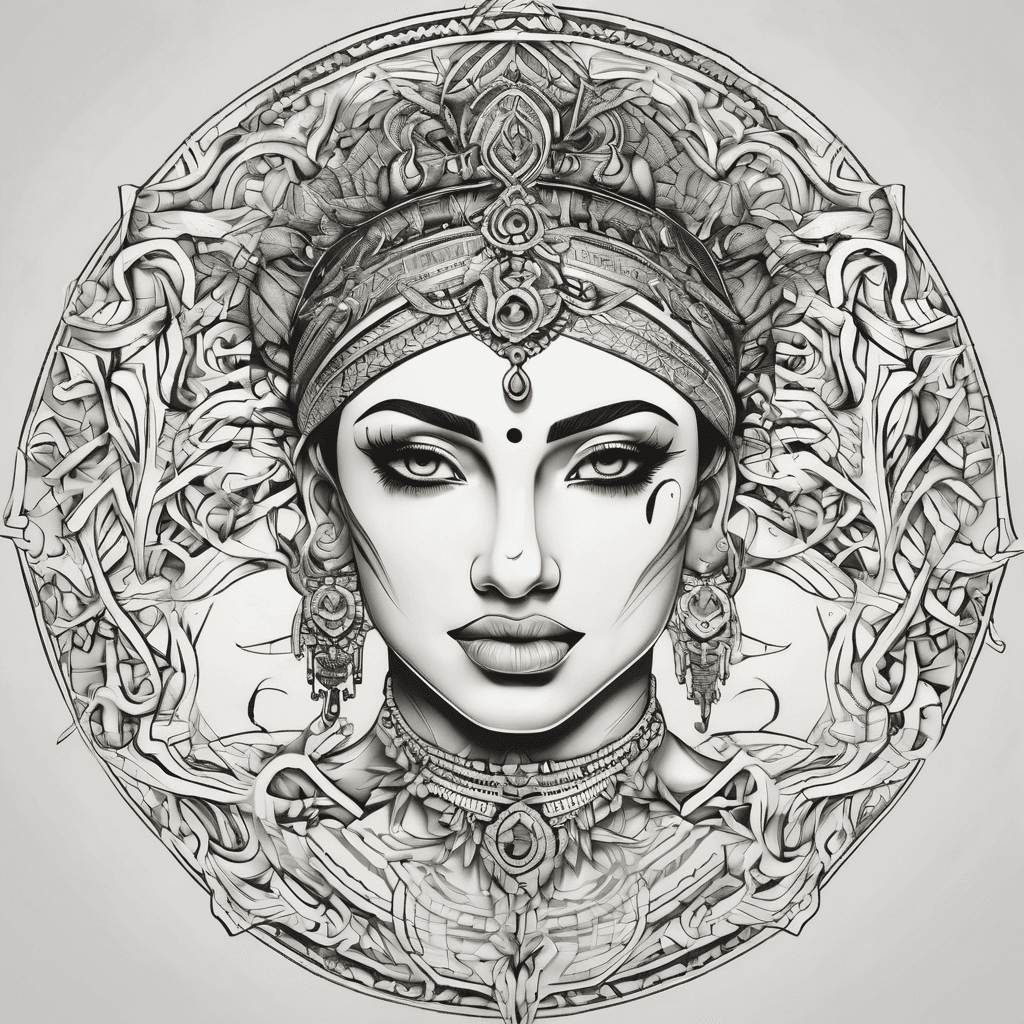 A beautiful tattoo design featuring the name "Isha" in elegant lettering