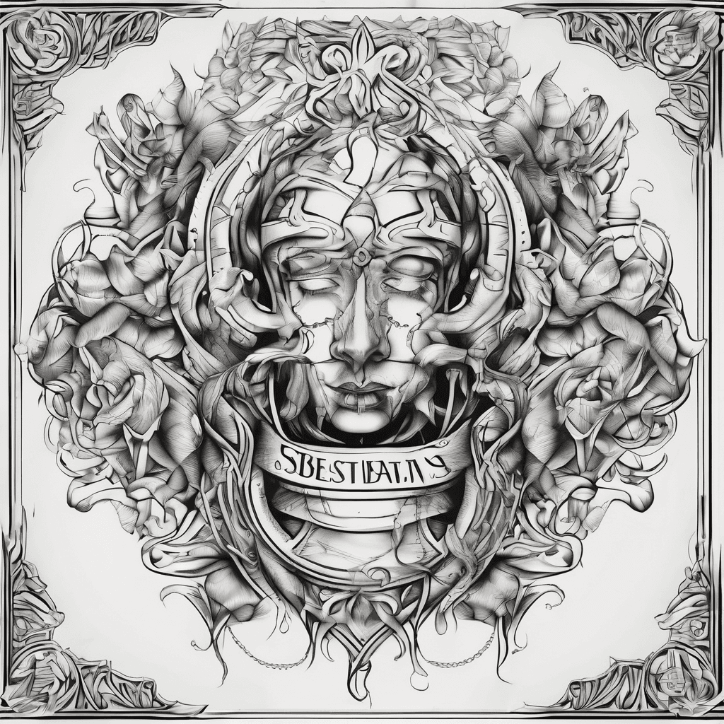 A beautiful tattoo design featuring the name "Sebastian" in block lettering