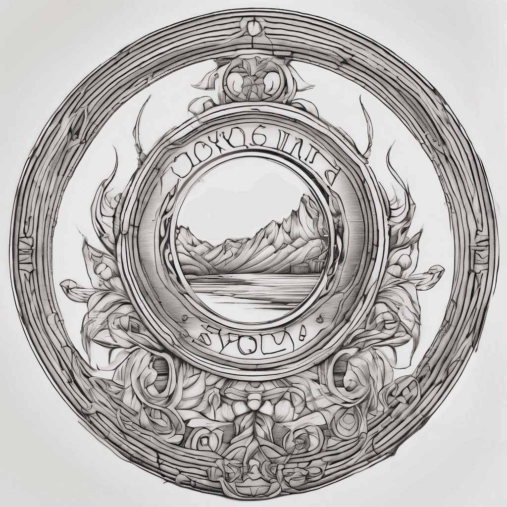 Circular mirror with wooden frame, words etched into the frame saying "Loving you is complicated" in calligraphy