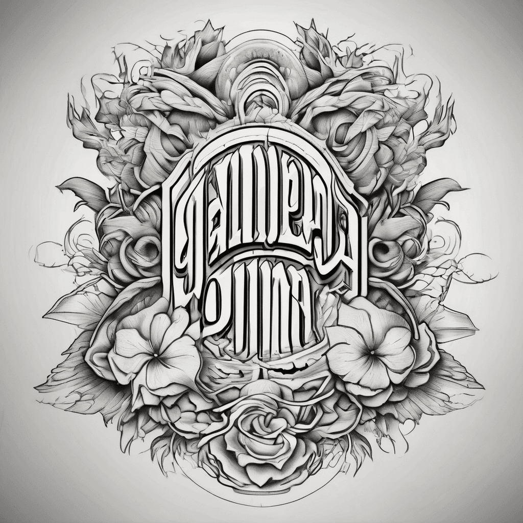 A beautiful tattoo design featuring the name "Tanner" in elegant lettering