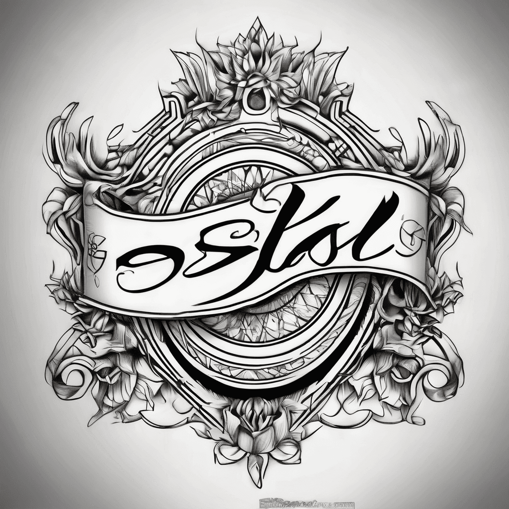 A beautiful tattoo design featuring the name "Sal" in elegant lettering