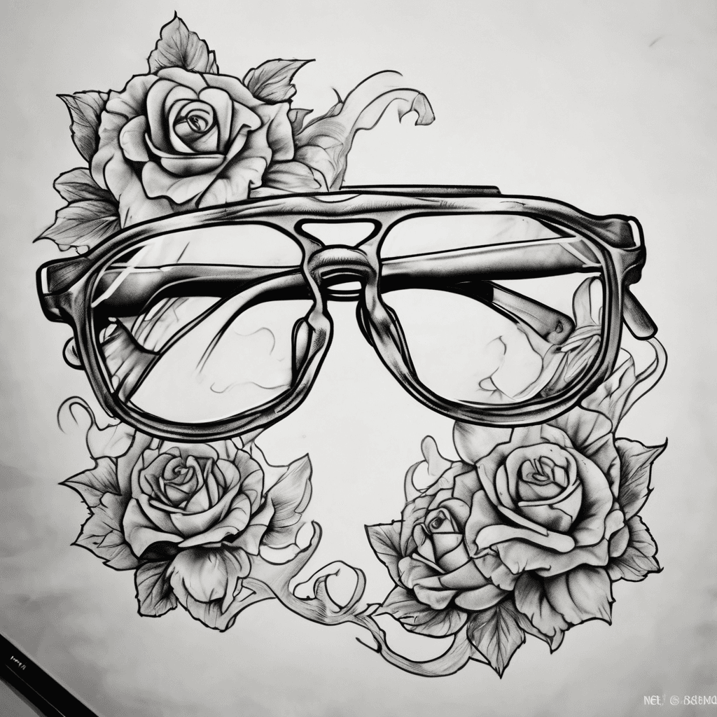 I want it to be a pair of glasses with one of the lenses being cracked because it was punched by a boxing glove that will be punching it