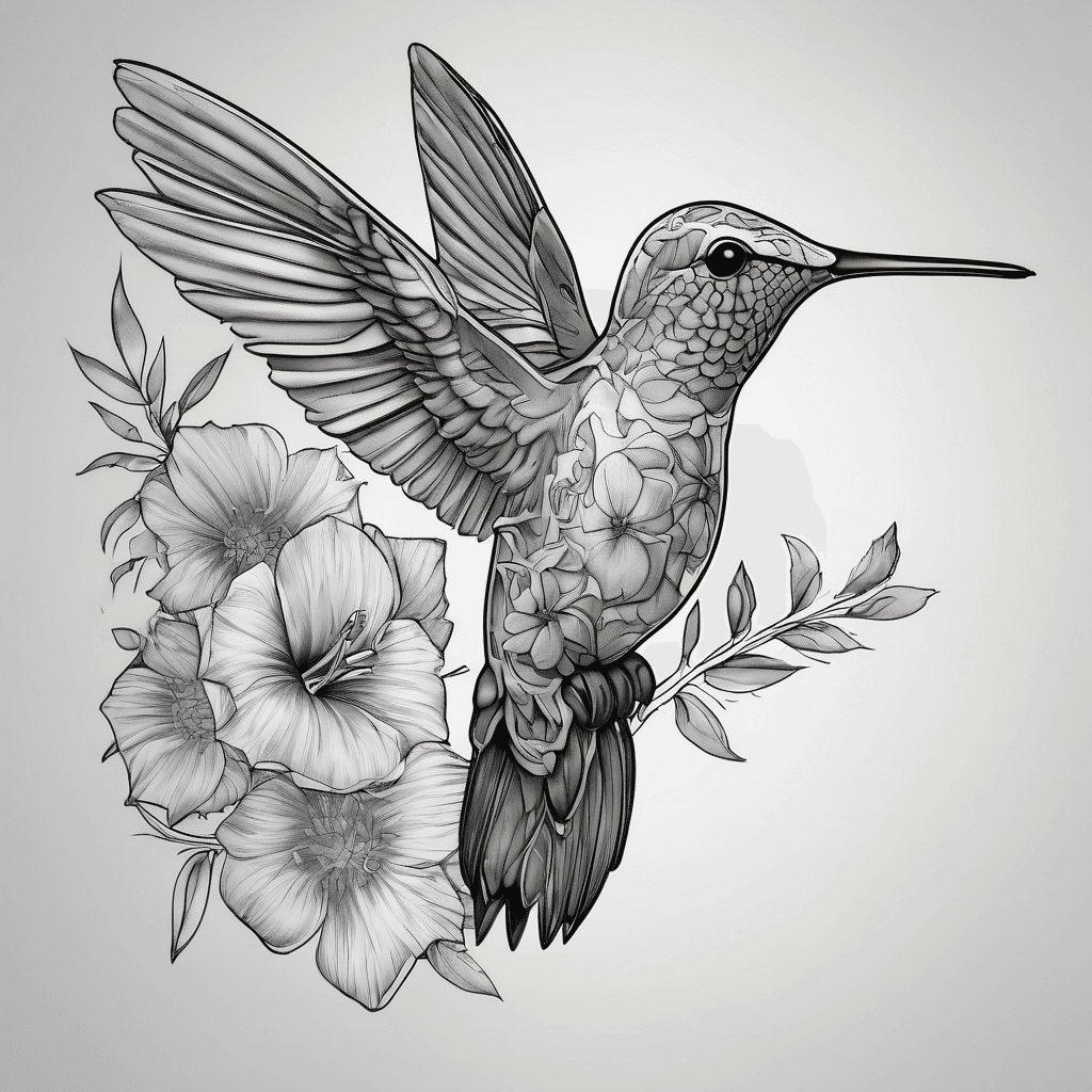 A fine line hummingbird bird in sage flowers on foarearm but also wraps around with the quote i am because you were wrapped in the sage flowers