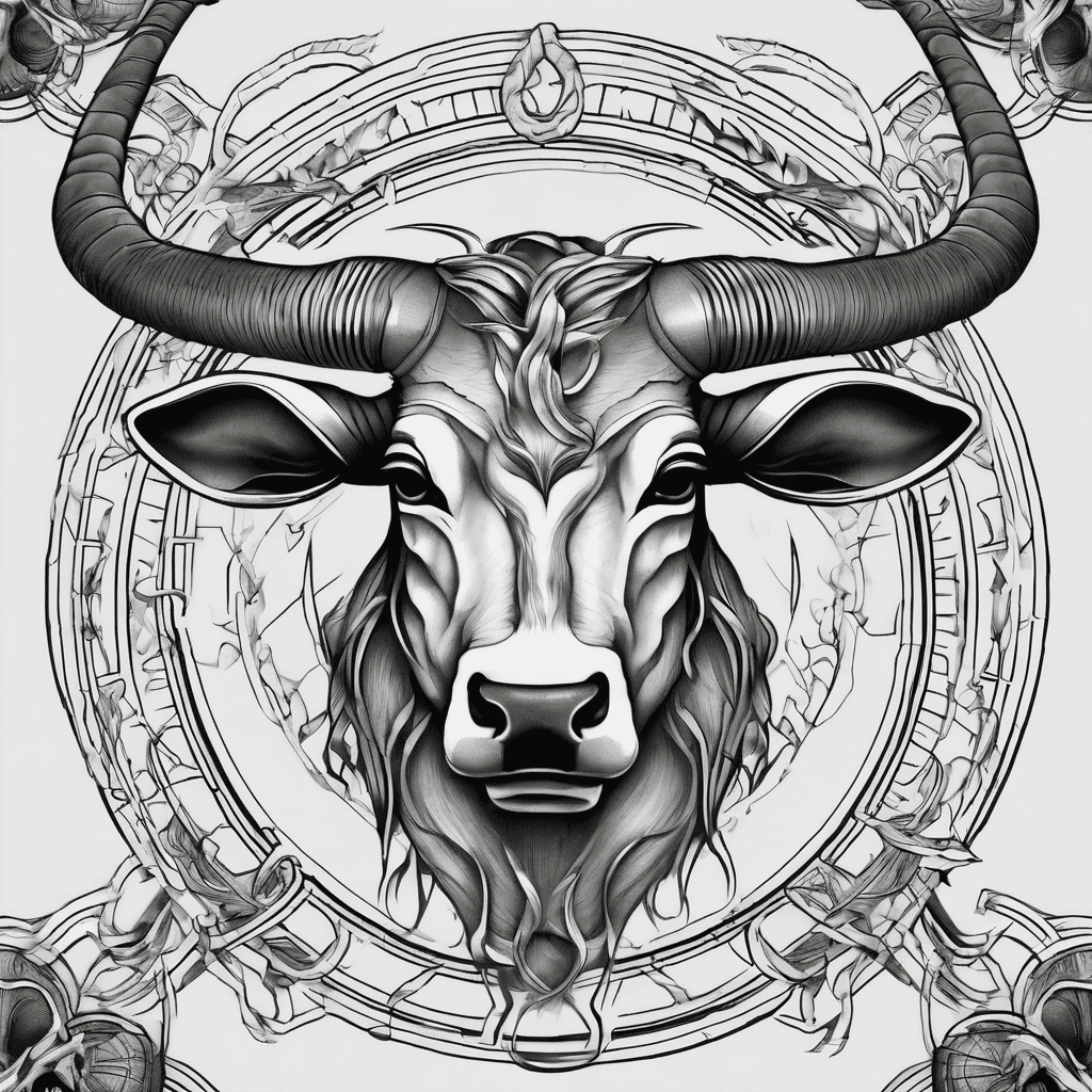 Capricorn and ox mix armband tattoo