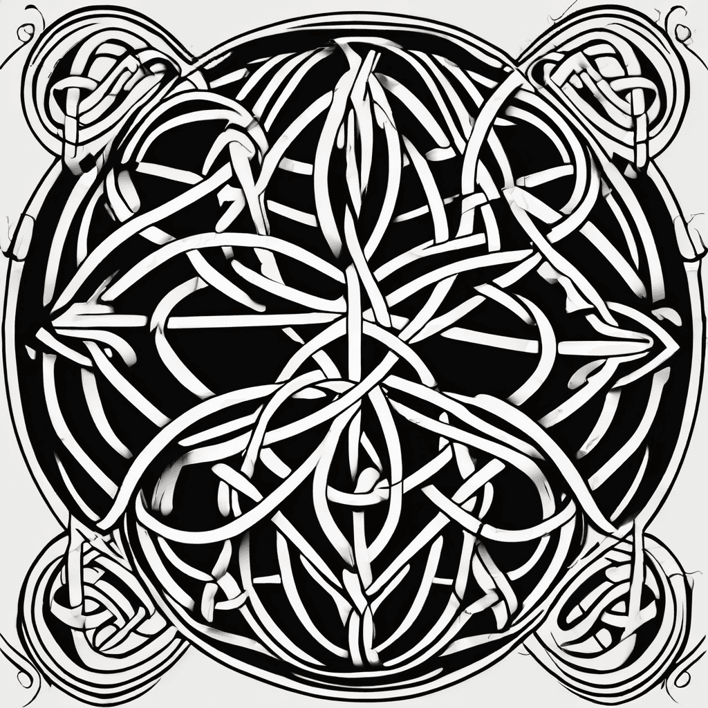Celtic knot with geometric patterns