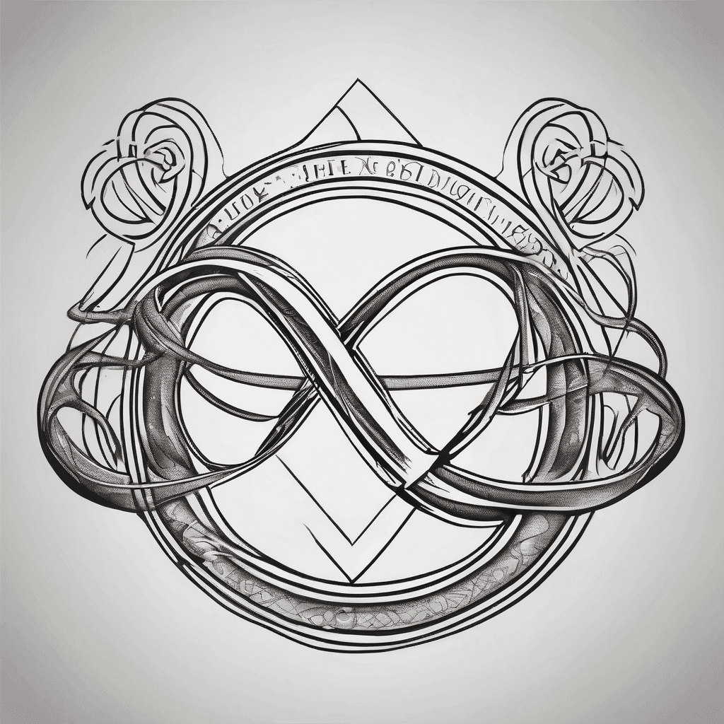 Infinity symbol with text