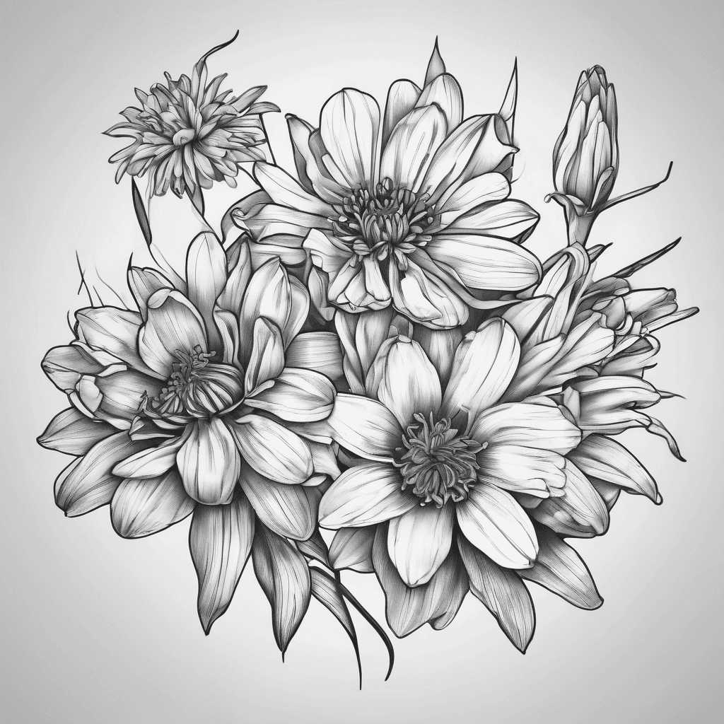 Aster, marigold, daffodil, Cosmo, tuberose flowers