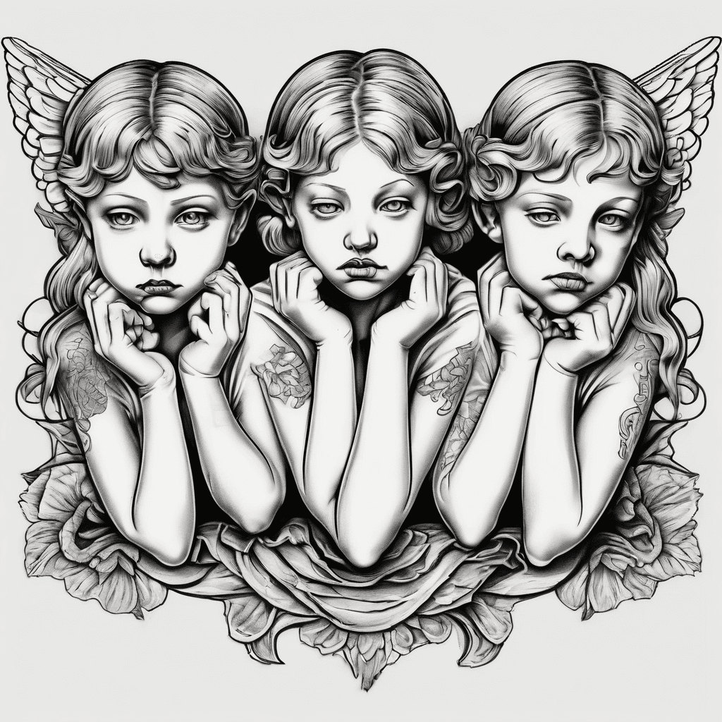 Hear no evil see no evil speak no evil baby angels