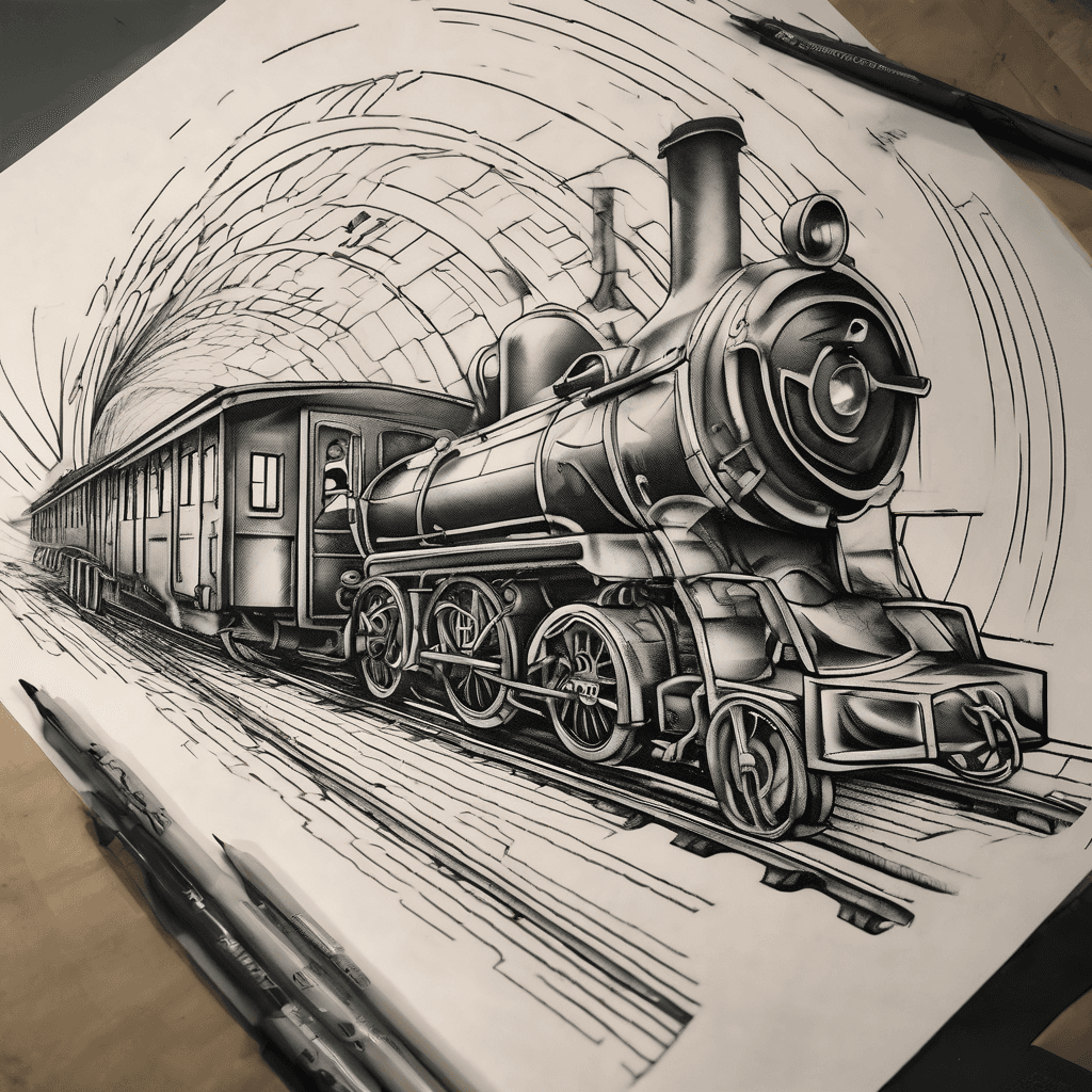 MAX tattoo: M = tunnel/exit, A = the 1930s train itself, X = Max jumping from it. All three close together, slightly diagonal toward the wrist. Minimal, symbolic, readable as MAX. No arrow, no continuous line.