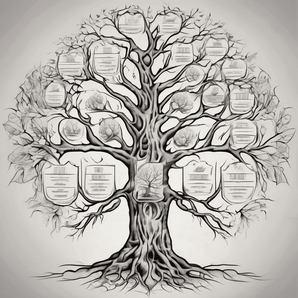 Family tree with 10 names