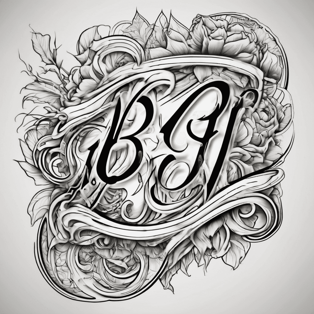 A beautiful tattoo design featuring the name "Bijzonder" in elegant lettering