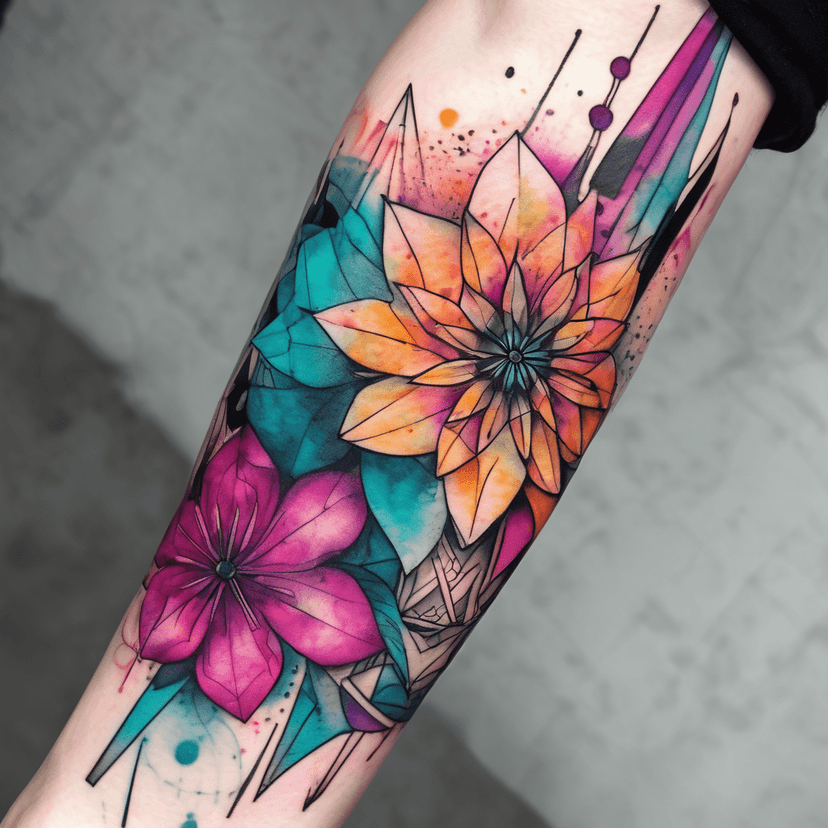 Idée de tatouage watercolor