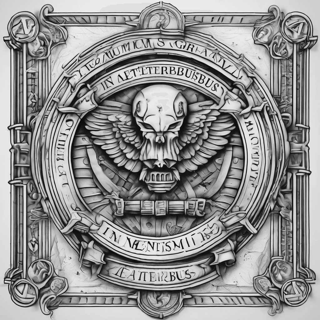 A military style Roman Latin saying, “ In aeternum gratus sum pro commilitonibus meis”