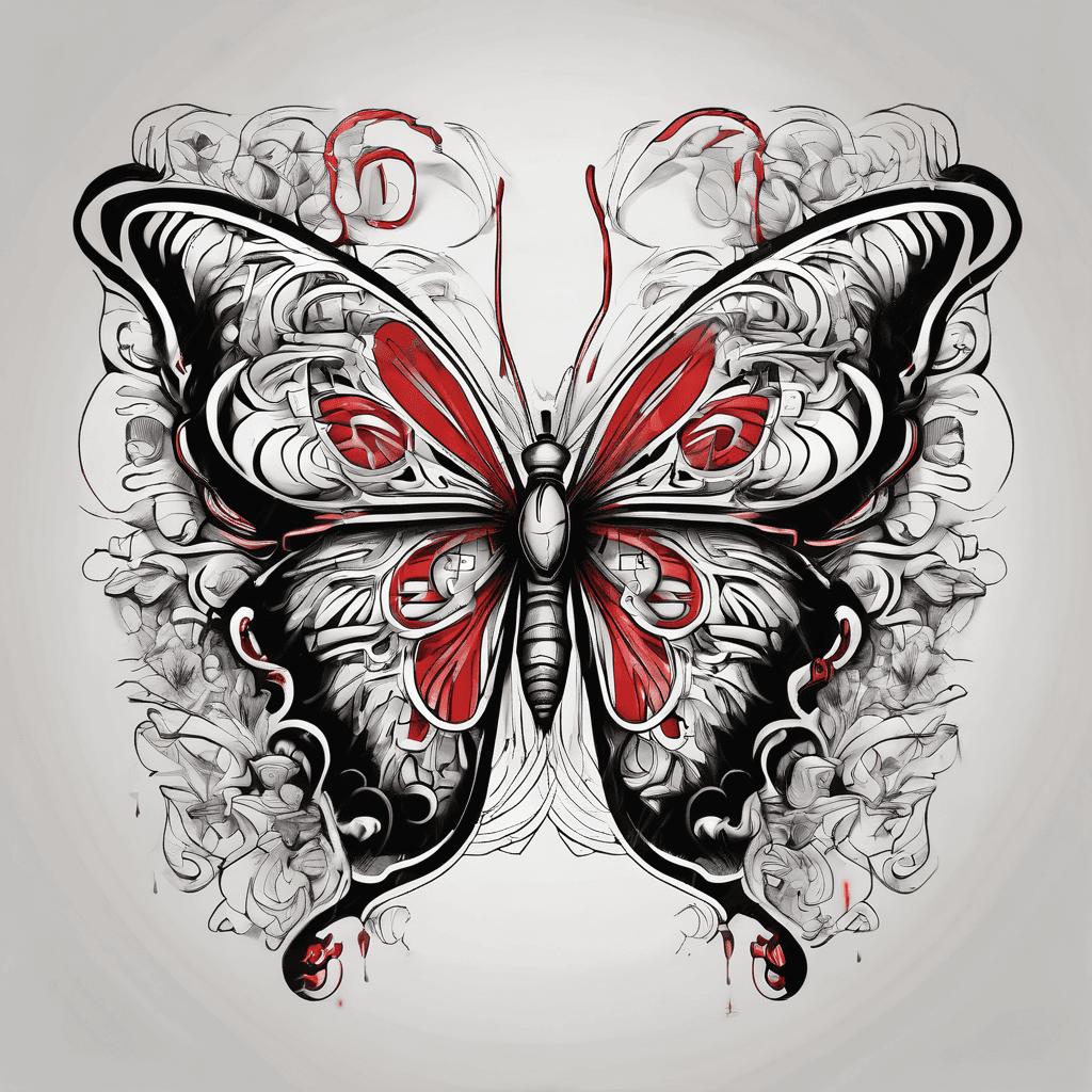 Life is good pretty bold but not thick font with pretty red half butterfly next to word