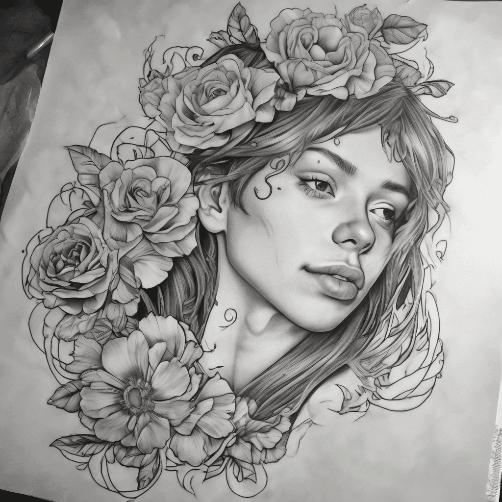 My brother signs everything with just an E. I have a picture of it. I want to incorporate that into or with a buttercup flower in memory of him. Fine lines