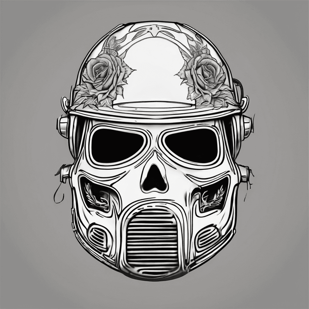 Welding helmet with the steal your face Grateful Dead logo as the design on the helmet and a tig torch