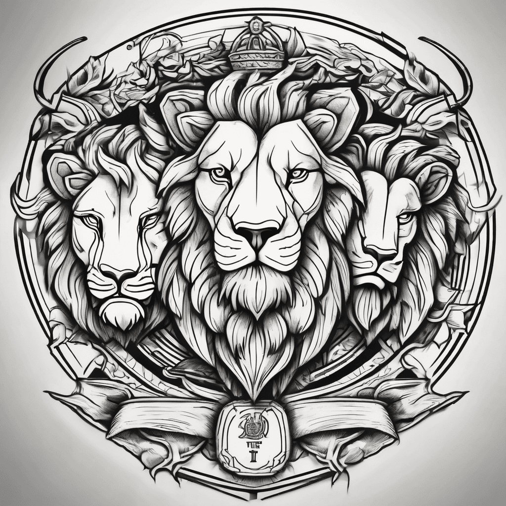 Three lions with a bull and the Sheffield United logo.