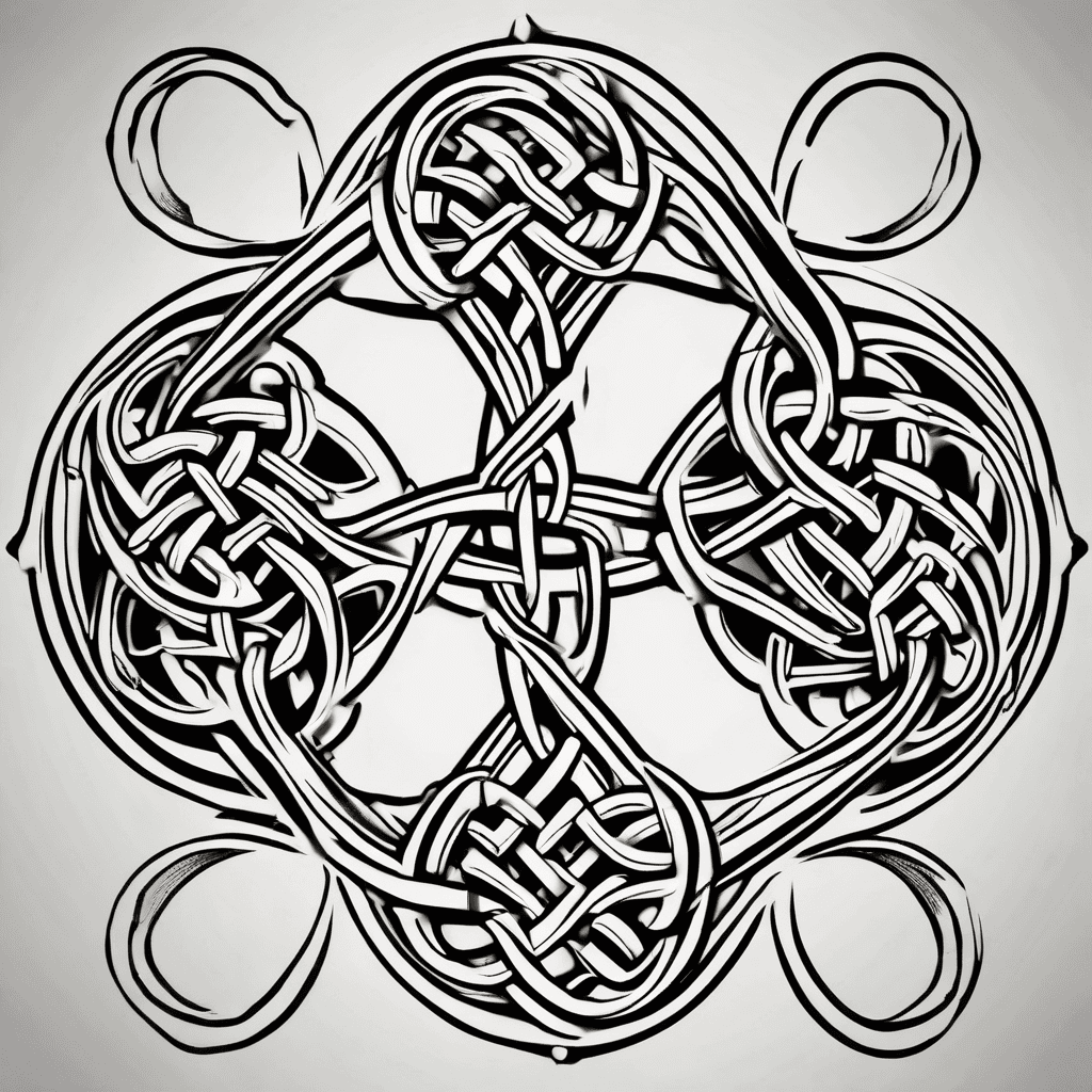 Celtic knot sleeve black out tatto